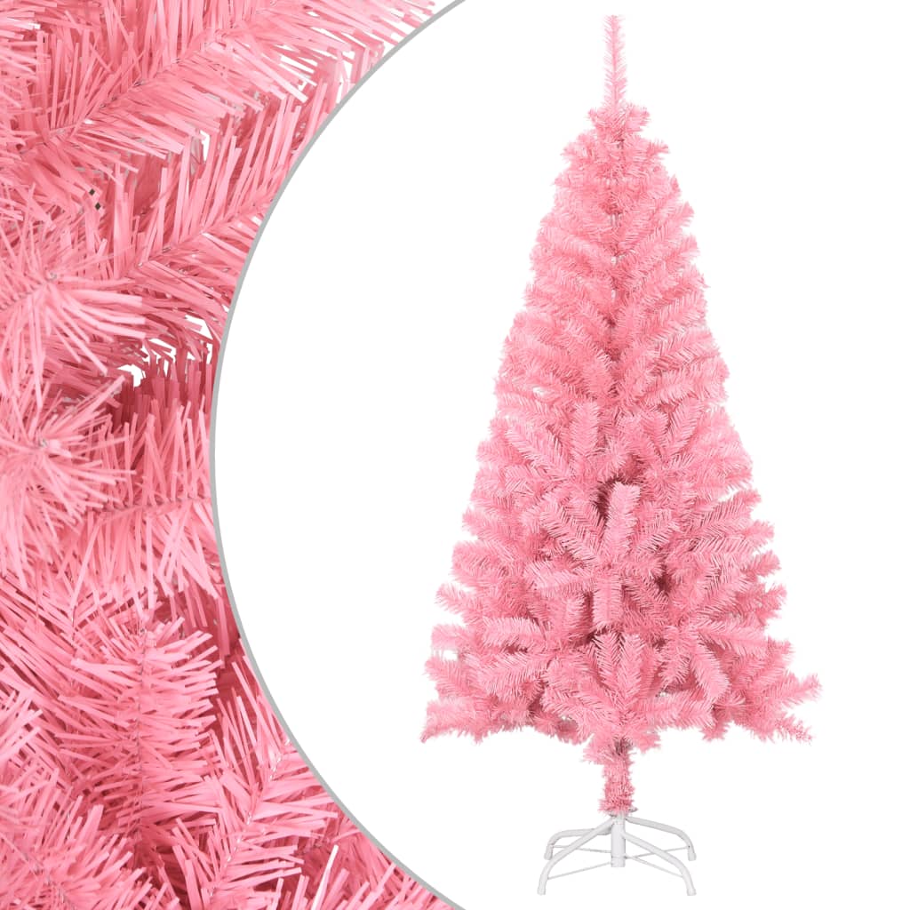 Künstlicher Weihnachtsbaum mit Ständer Rosa 150 cm PVC - Pazzar.ch