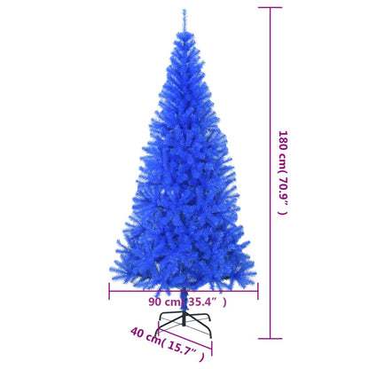 Künstlicher Weihnachtsbaum mit Ständer Blau 180 cm PVC - Pazzar.ch