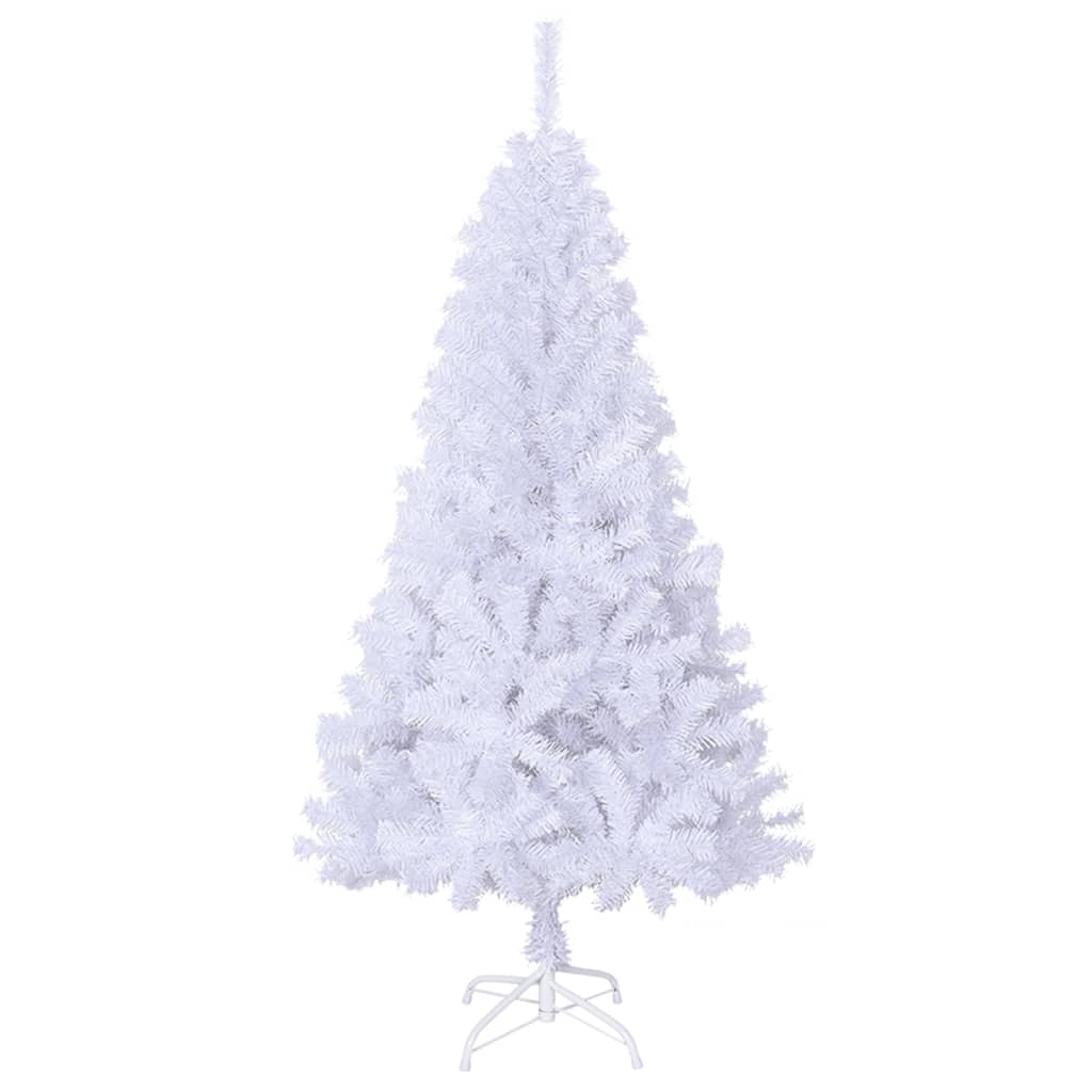 Künstlicher Weihnachtsbaum mit Dicken Zweigen Weiß 150 cm PVC - Pazzar.ch