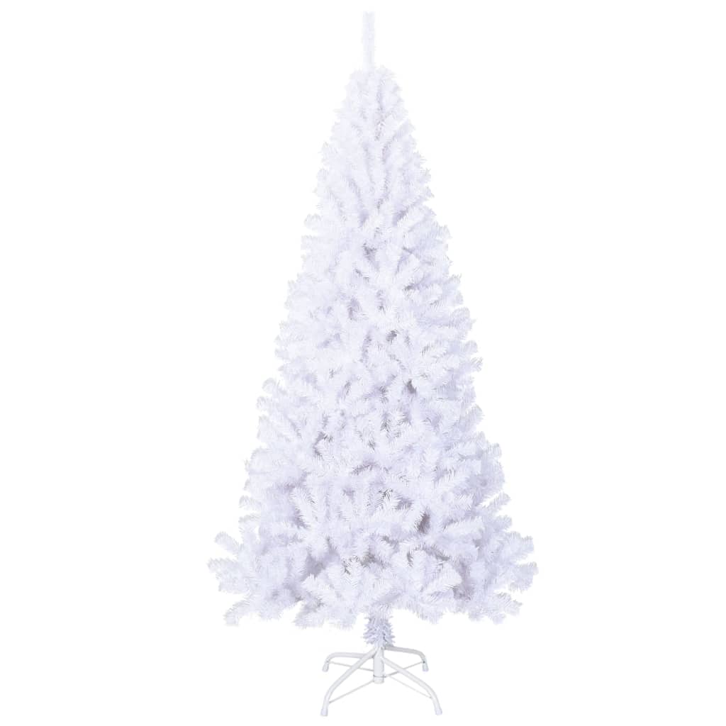 Künstlicher Weihnachtsbaum mit Dicken Zweigen Weiß 210 cm PVC - Pazzar.ch