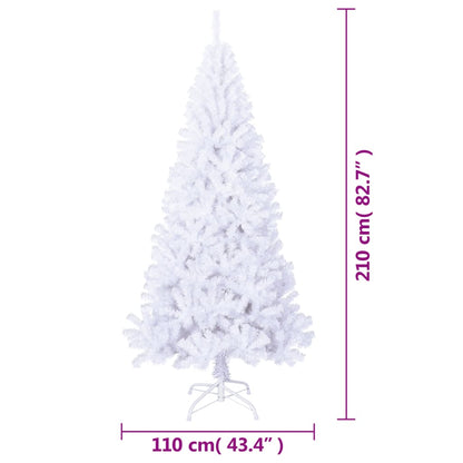 Künstlicher Weihnachtsbaum mit Dicken Zweigen Weiß 210 cm PVC - Pazzar.ch