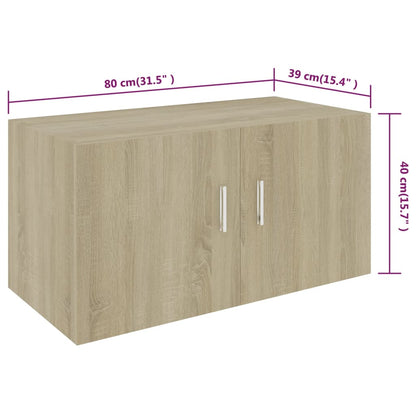 Wandschrank Sonoma-Eiche 80x39x40 cm Holzwerkstoff - Pazzar.ch