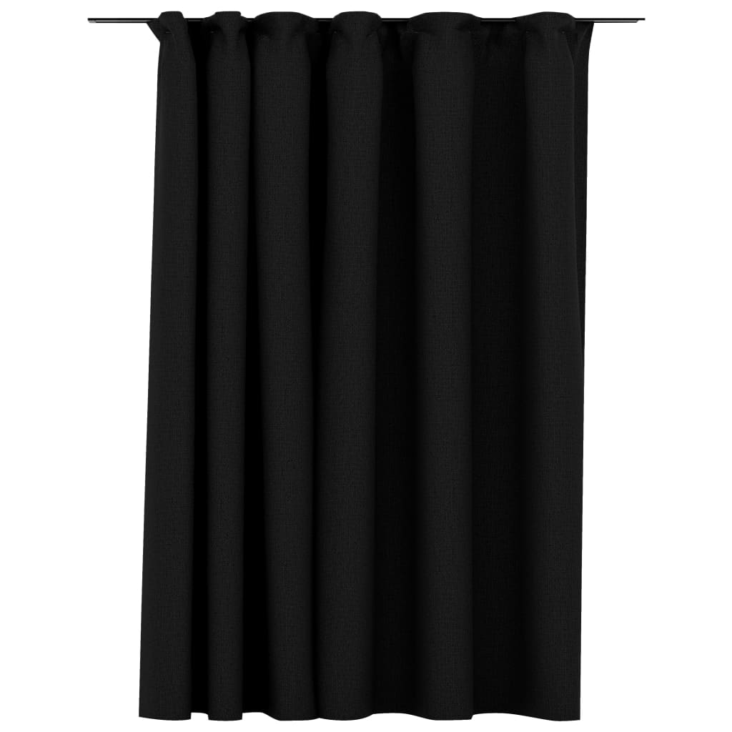 Verdunkelungsvorhang mit Haken Leinenoptik Anthrazit 290x245 cm - Pazzar.ch