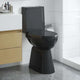Randloses WC 7 cm Extra Höhe Soft-Close Keramik Schwarz