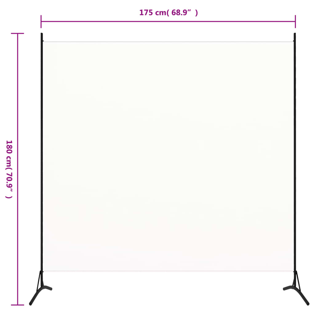 Raumteiler Weiß 175x180 cm Stoff - Pazzar.ch