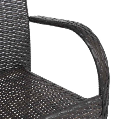 Stapelbare Gartenstühle 4 Stk. Poly Rattan Braun