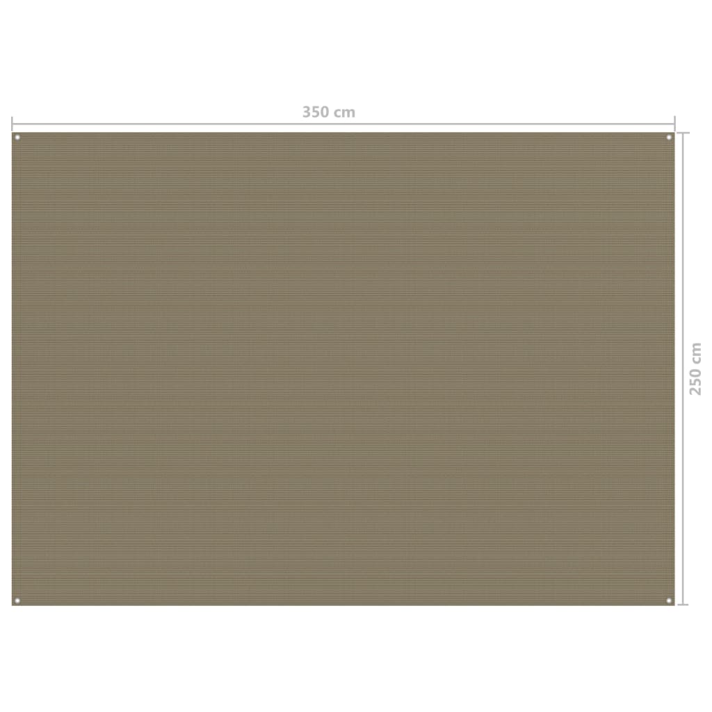 Zeltteppich 250x350 cm Taupe - Pazzar.ch