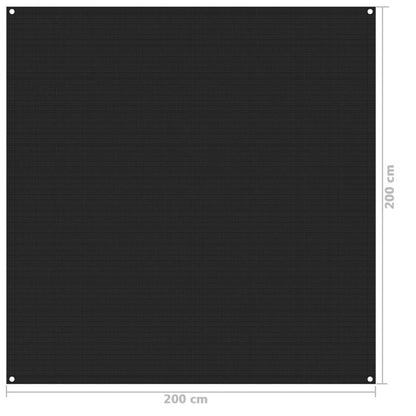 Zeltteppich 200x200 cm Schwarz - Pazzar.ch