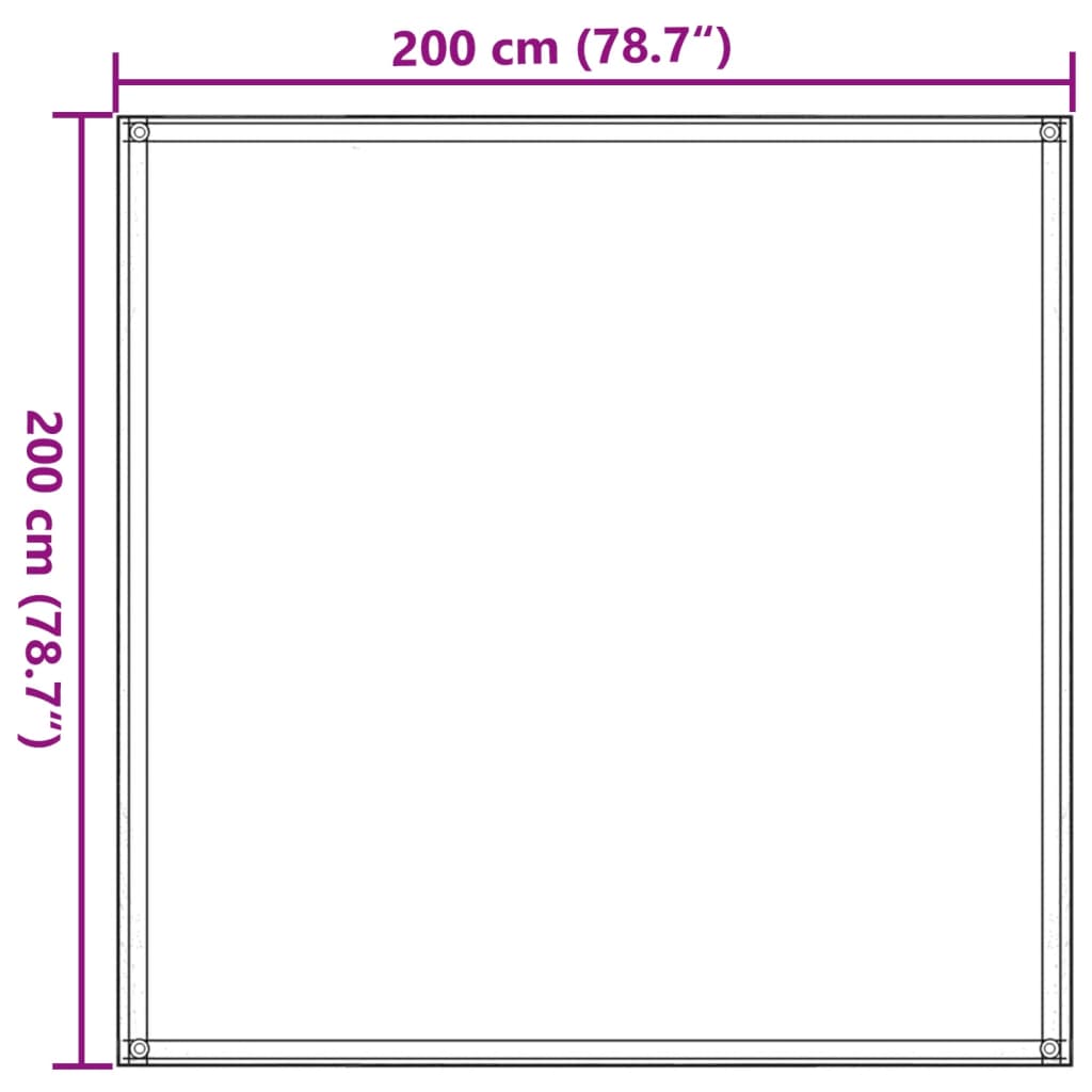 Zeltteppich 200x200 cm Schwarz