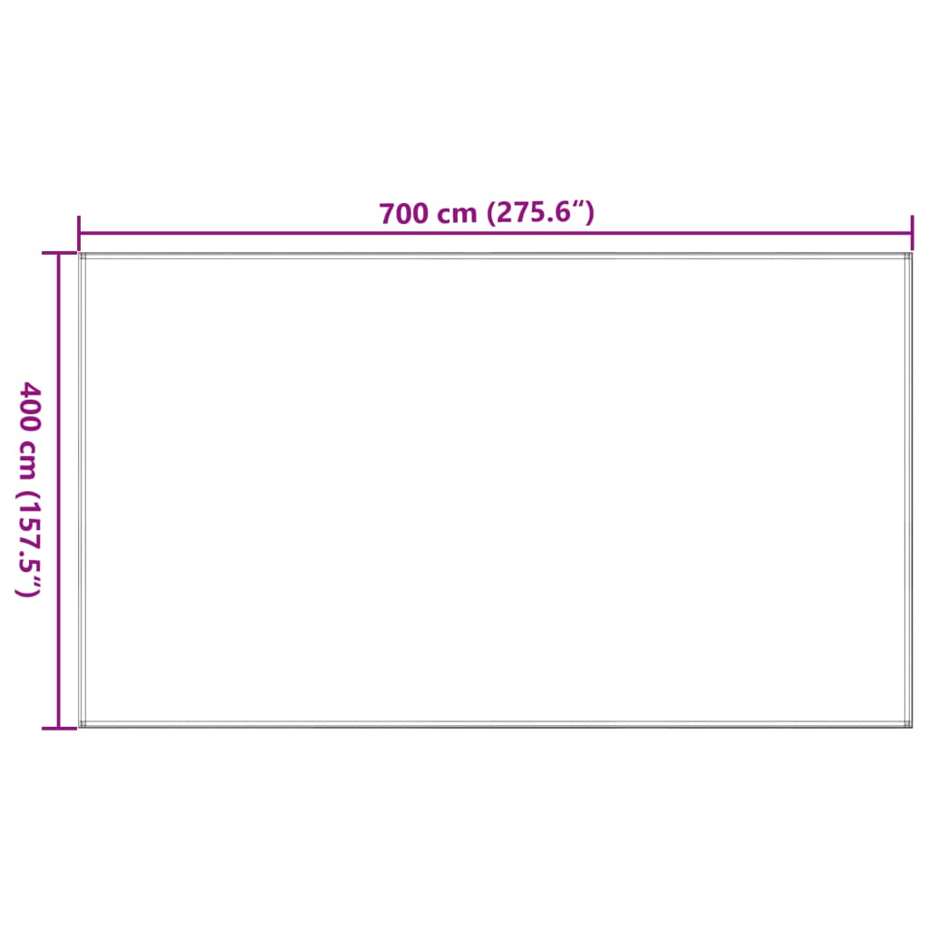 Zeltteppich Anthrazit und Weiß 400x700 cm HDPE