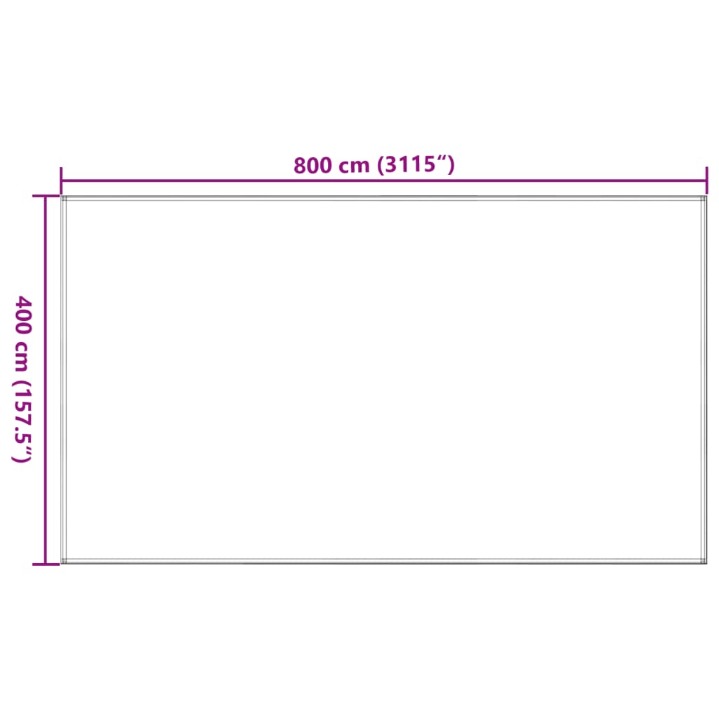 Zeltteppich Anthrazit und Weiß 400x800 cm HDPE - Pazzar.ch