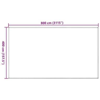 Zeltteppich Anthrazit und Weiß 400x800 cm HDPE - Pazzar.ch