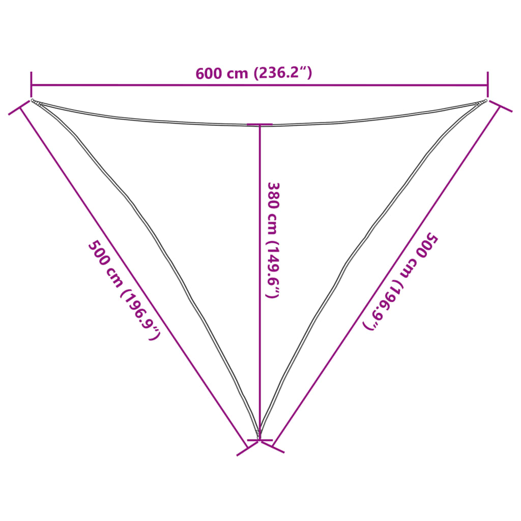 Sonnensegel 160 g/m² Anthrazit 5x5x6 m HDPE - Pazzar.ch