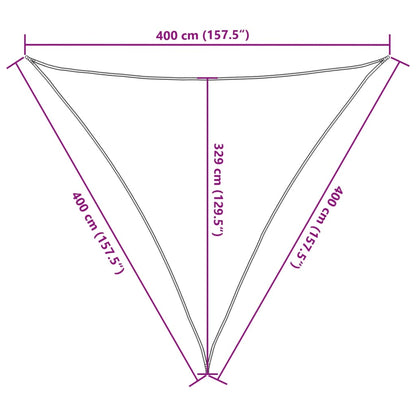 Sonnensegel 160 g/m² Creme 4x4x4 m HDPE - Pazzar.ch