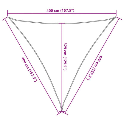Sonnensegel 160 g/m² Weiß 4x4x4 m HDPE - Pazzar.ch