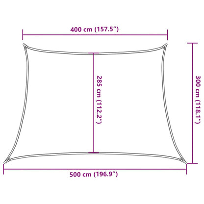 Sonnensegel 160 g/m² Weiß 4/5x3 m HDPE - Pazzar.ch