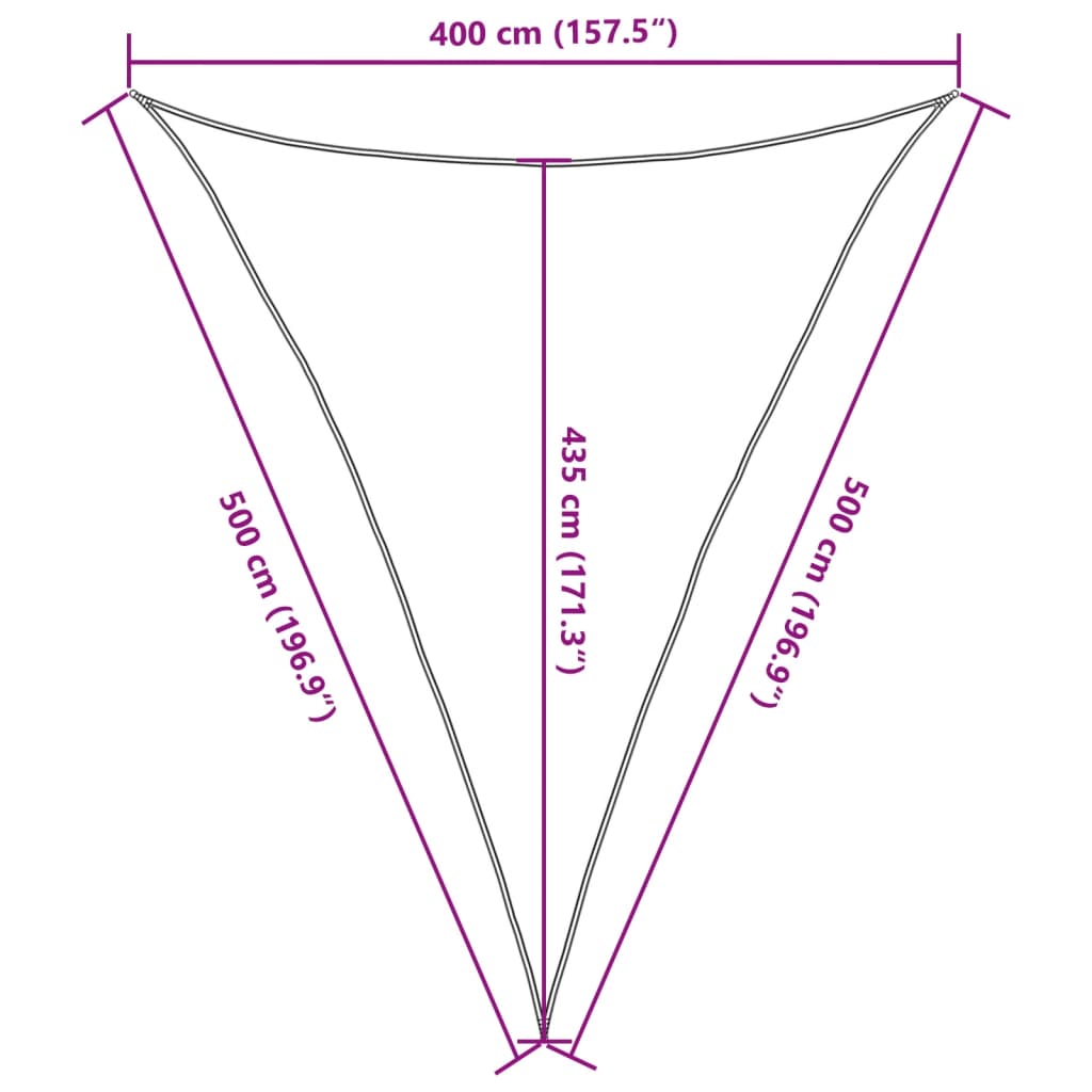 Sonnensegel 160 g/m² Hellgrün 4x5x5 m HDPE - Pazzar.ch
