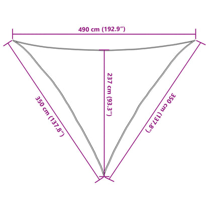 Sonnensegel 160 g/m² Taupe 3,5x3,5x4,9 m HDPE