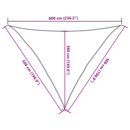 Sonnensegel 160 g/m² Taupe 5x5x6 m HDPE - Pazzar.ch