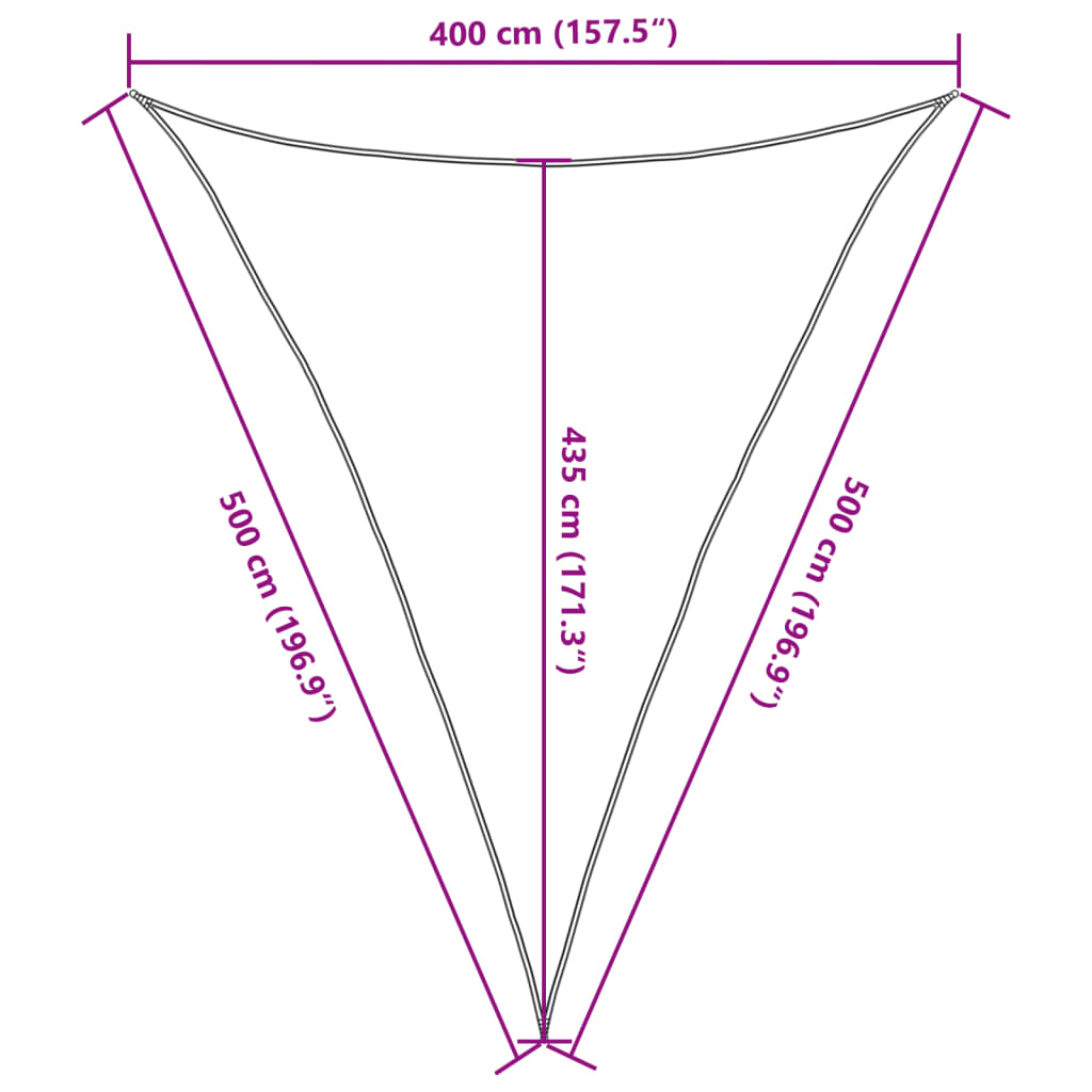 Sonnensegel 160 g/m² Dunkelgrün 4x5x5 m HDPE - Pazzar.ch