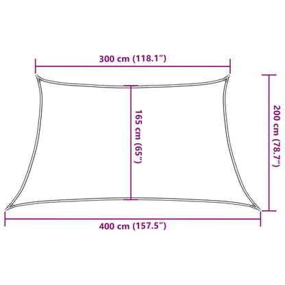 Sonnensegel 160 g/m² Blau 3/4x2 m HDPE - Pazzar.ch