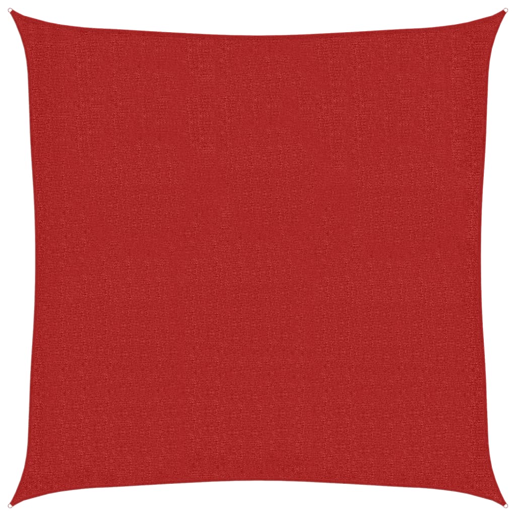 Sonnensegel 160 g/m² Rot 3,6x3,6 m HDPE - Pazzar.ch