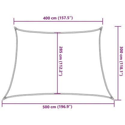 Sonnensegel 160 g/m² Rot 4/5x3 m HDPE - Pazzar.ch