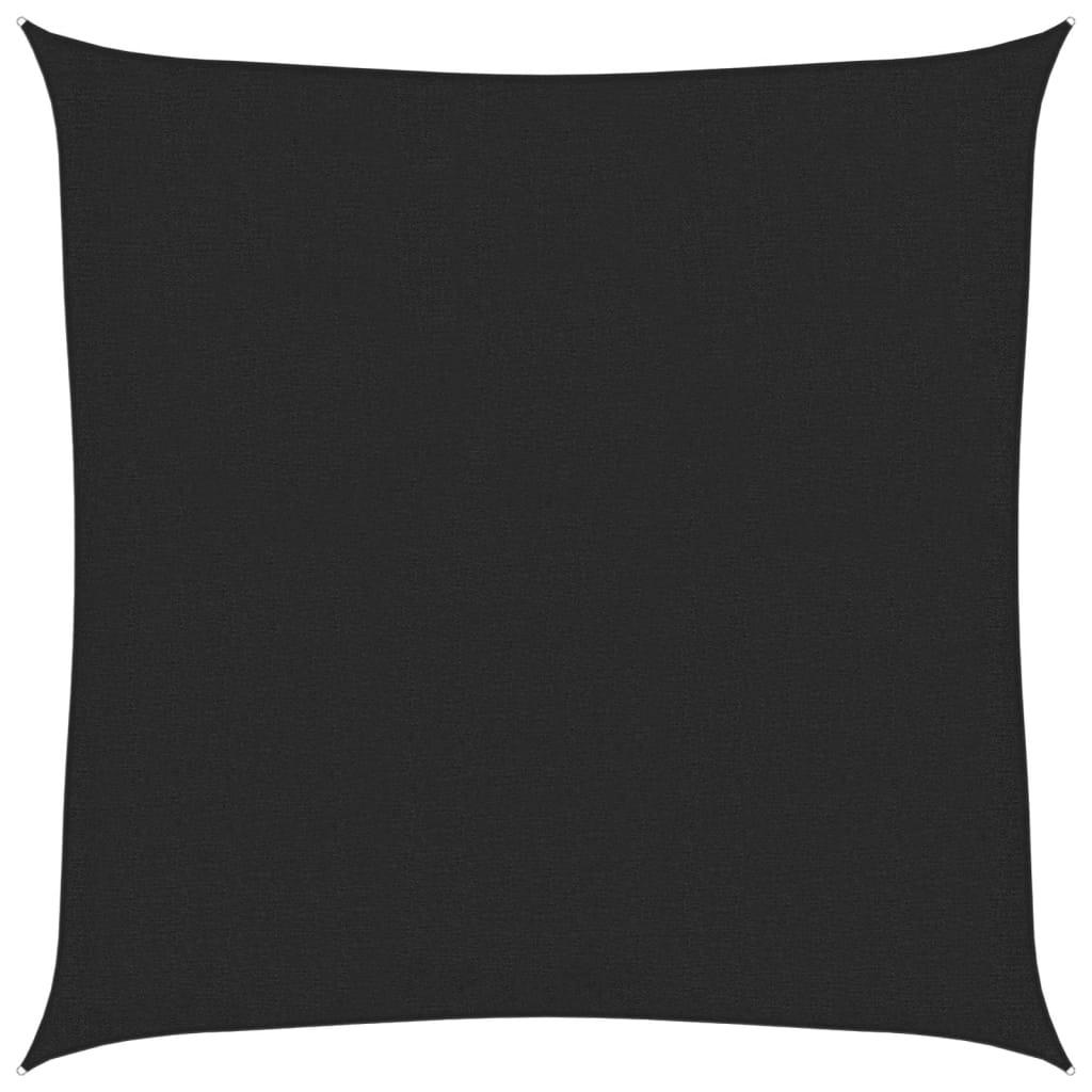 Sonnensegel 160 g/m² Schwarz 2x2 m HDPE - Pazzar.ch
