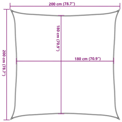 Sonnensegel 160 g/m² Schwarz 2x2 m HDPE - Pazzar.ch