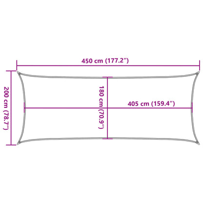 Sonnensegel 160 g/m² Schwarz 2x4,5 m HDPE - Pazzar.ch