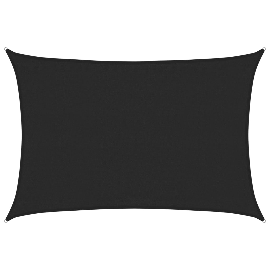 Sonnensegel 160 g/m² Schwarz 3,5x4,5 m HDPE - Pazzar.ch