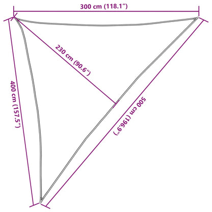 Sonnensegel 160 g/m² Schwarz 3x4x5 m HDPE - Pazzar.ch