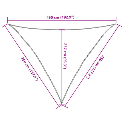 Sonnensegel 160 g/m² Schwarz 3,5x3,5x4,9 m HDPE - Pazzar.ch