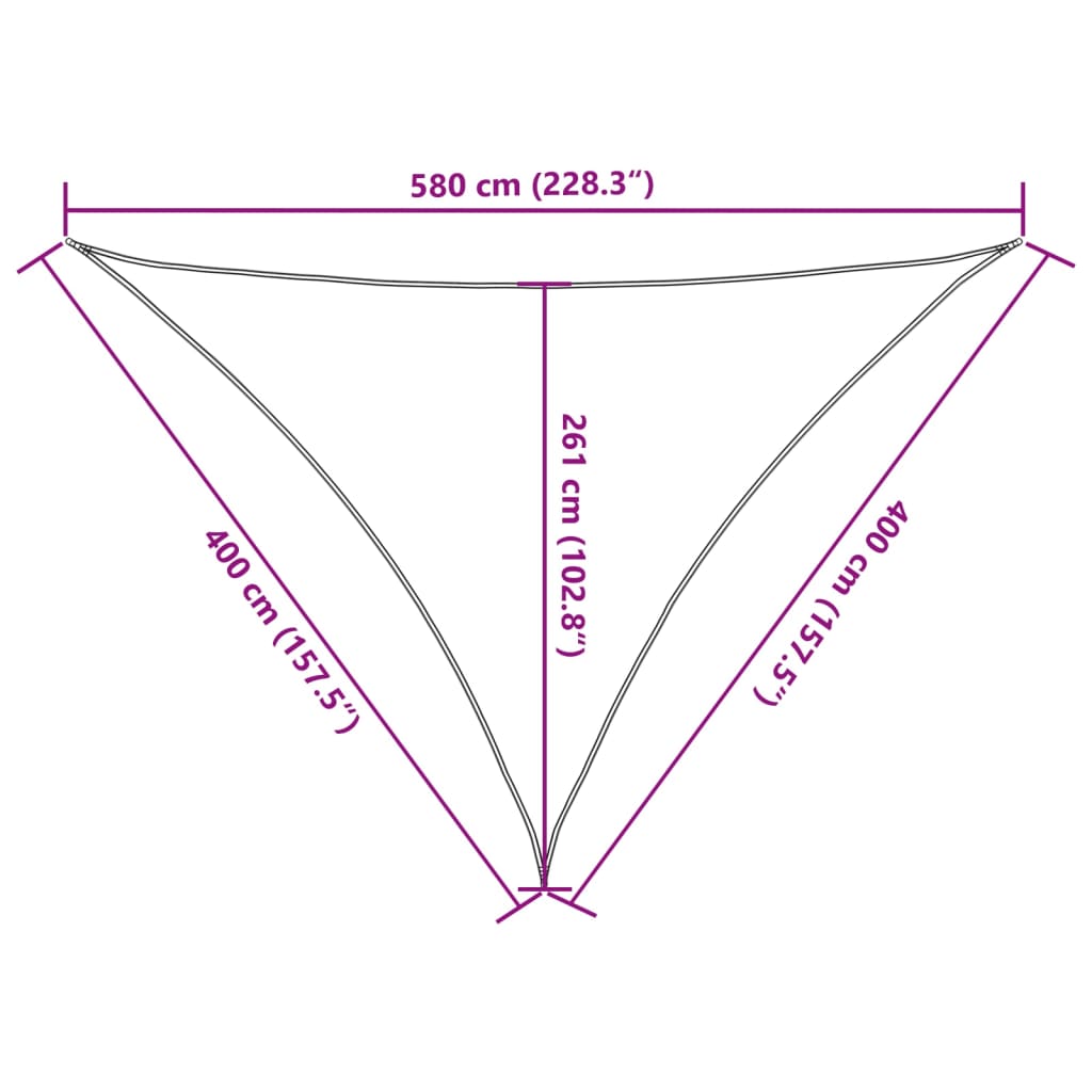 Sonnensegel 160 g/m² Schwarz 4x4x5,8 m HDPE - Pazzar.ch