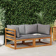 Modular-Ecksofas 2 Stk. mit Auflagen Dunkelgrau