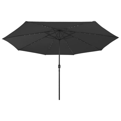 Sonnenschirm mit LED-Beleuchtung 400 cm Schwarz - Pazzar.ch