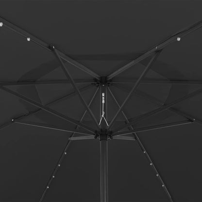 Sonnenschirm mit LED-Beleuchtung 400 cm Schwarz - Pazzar.ch
