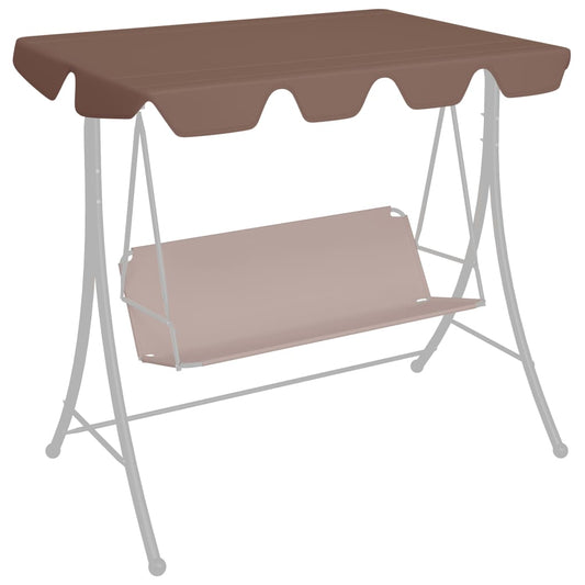 Ersatzdach für Hollywoodschaukel Braun 188/168x145/110 cm - Pazzar.ch