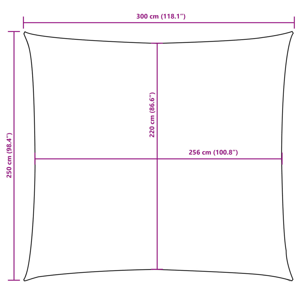 Sonnensegel Oxford-Gewebe Rechteckig 2,5x3 m Anthrazit - Pazzar.ch