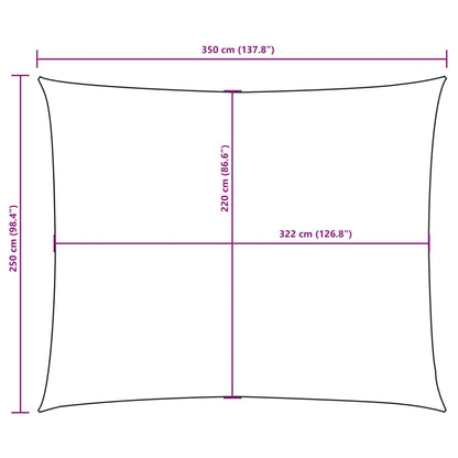 Sonnensegel Oxford-Gewebe Rechteckig 2,5x3,5 m Anthrazit - Pazzar.ch