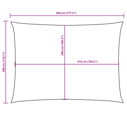 Sonnensegel Oxford-Gewebe Rechteckig 3x4,5 m Anthrazit - Pazzar.ch
