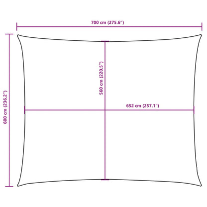 Sonnensegel Oxford-Gewebe Rechteckig 6x7 m Anthrazit - Pazzar.ch