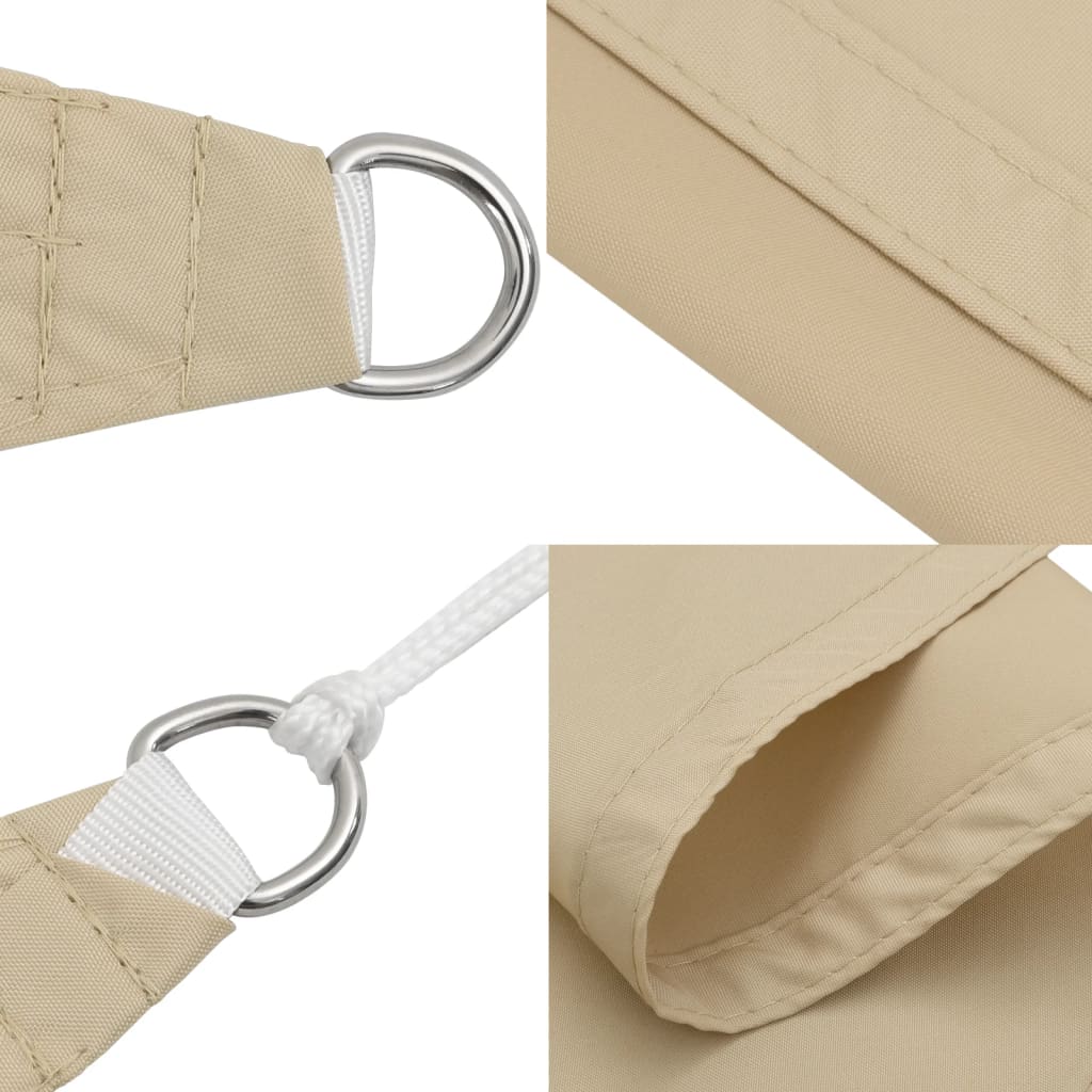 Sonnensegel Oxford-Gewebe Dreieckig 3,5x3,5x4,9 m Beige - Pazzar.ch