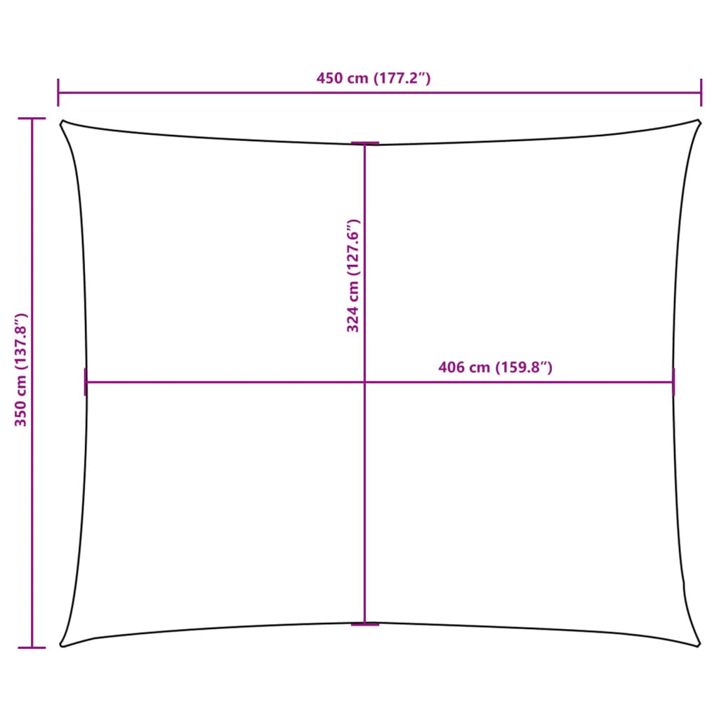 Sonnensegel Oxford-Gewebe Rechteckig 3,5x4,5 m Creme - Pazzar.ch