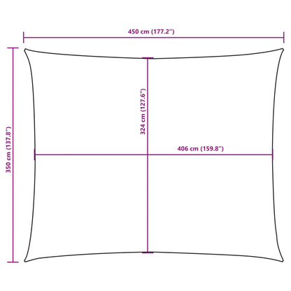 Sonnensegel Oxford-Gewebe Rechteckig 3,5x4,5 m Creme - Pazzar.ch