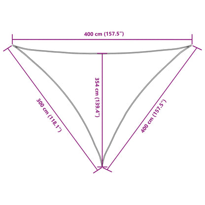 Sonnensegel Oxford-Gewebe Dreieckig 3x4x4 m Creme - Pazzar.ch
