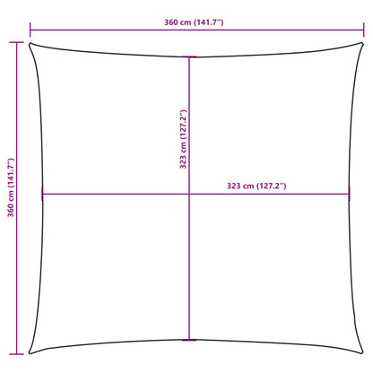Sonnensegel Oxford Gewebe Quadratisch 3,6x3,6 m Weiß - Pazzar.ch