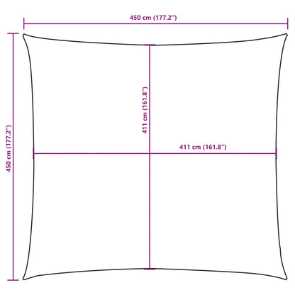 Sonnensegel Oxford-Gewebe Quadratisch 4,5x4,5 m Weiß - Pazzar.ch