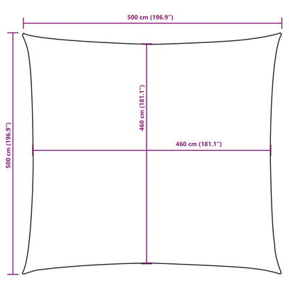Sonnensegel Oxford-Gewebe Quadratisch 5x5 m Weiß - Pazzar.ch