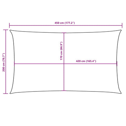 Sonnensegel Oxford-Gewebe Rechteckig 2x4,5 m Weiß - Pazzar.ch